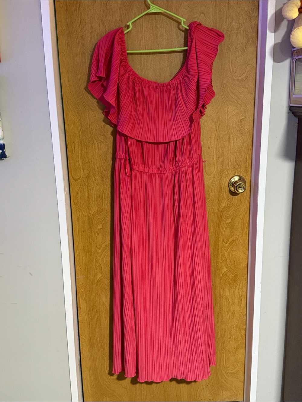 Lane Bryant Pink Ruffled Maxi Dress